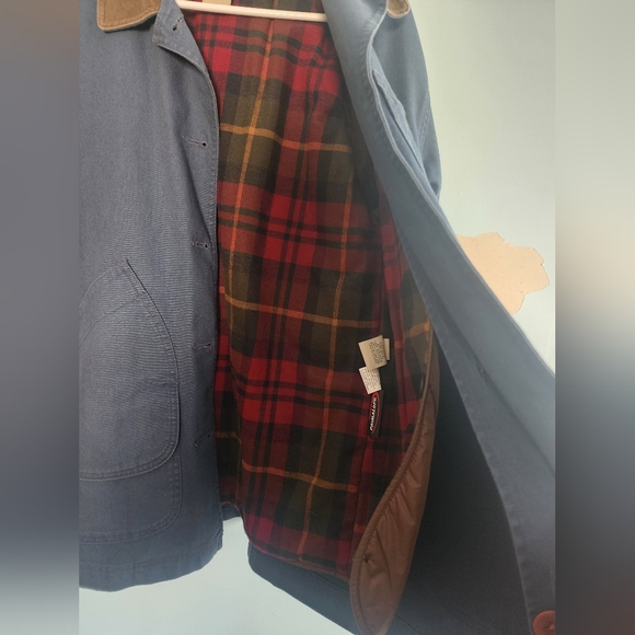 L.L. Bean Women's Blue 1980s 1990s Heavy Vtg Barn Chore Jacket Medium - Picture 5 of 6